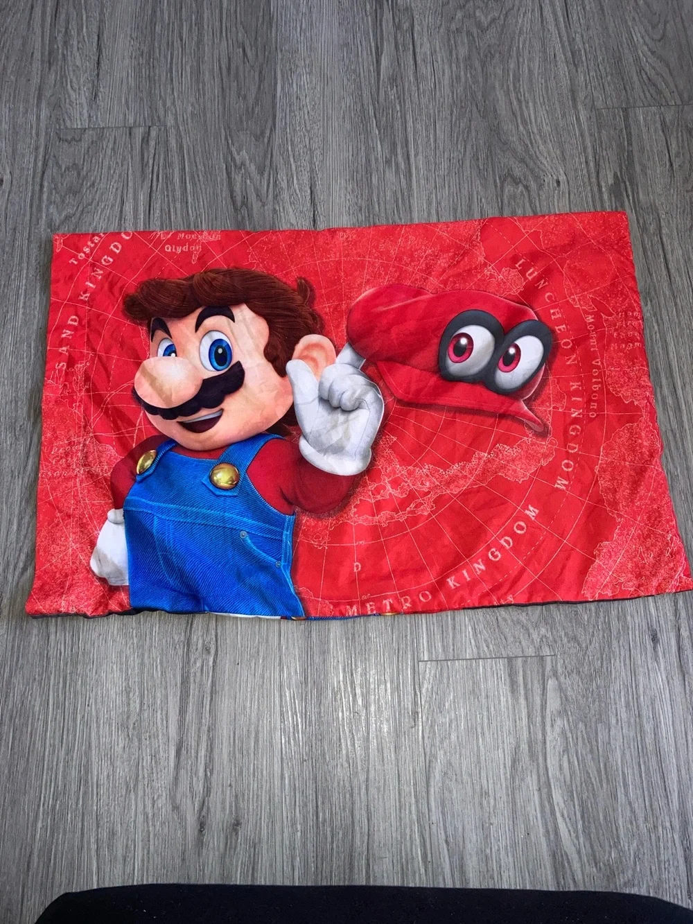 NINTENDO Super Mario Odyssey Red and Blue Character Pillowcase Standard